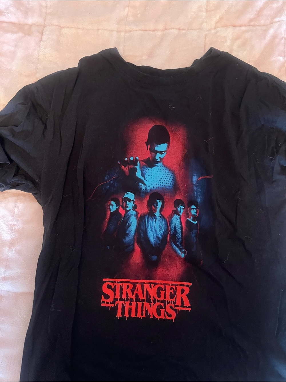 Stranger Things Black Graphic Short Sleeve Tee